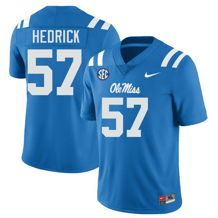 Ole Miss Rebels #57 TJ Hedrick College Football Jerseys Stitched-Power Blue
